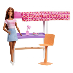 Mattel Barbie Δωμάτιο Με Κούκλα Loft Bed (FXG52) -Μικρόκοσμος κοριτσιών Κατάστημα 201014 1