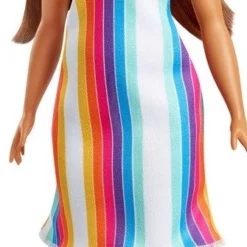 Mattel Barbie Loves The Planet Rainbow Stripe Dress (GRB38)