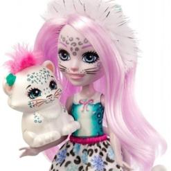 Mattel Enchantimals Κούκλα Και Ζωάκι Φιλαράκι- Νέοι Φίλοι Pet/ Sybill Snow Leopard And Flake (GJX42) -Μικρόκοσμος κοριτσιών Κατάστημα 207612 2