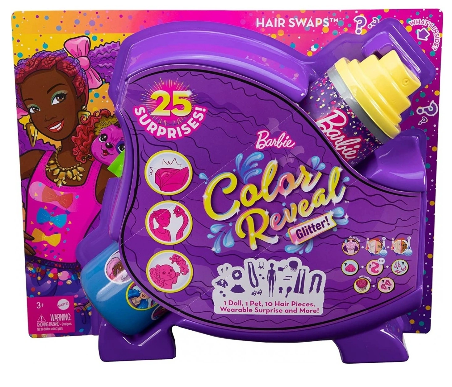 Mattel Barbie Color Reveal Hair Feature 2 (HBG40) 4 Mattel Barbie Color Reveal Hair Feature 2 (HBG40) - Image 2