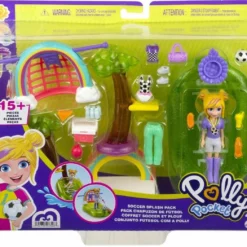 Mattel Polly Pocket Κούκλα Με Ρούχα Και Αξεσουάρ κολύμβησης Και Άθλησης- Soccer Splash Pack (HDW61) -Μικρόκοσμος κοριτσιών Κατάστημα 210481 1