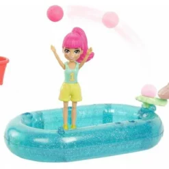 Mattel Polly Pocket Κούκλα Με Ρούχα Και Αξεσουάρ κολύμβησης Και Άθλησης- Basketball Splash Pack (HDW62) -Μικρόκοσμος κοριτσιών Κατάστημα 210482 3