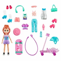 Mattel Polly Pocket – Polly Και Φίλοι Με Αξεσουάρ: Skate Party Pack (HDW51)
