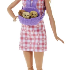 Mattel Barbie Κούκλα και Νεογέννητα Κουταβάκια (HCK75)