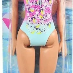 Mattel Barbie Beach Water Play Ροζ Με Μπλε Μαγιώ (GHW37)