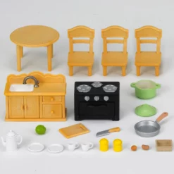 Sylvanian Families: Country Kitchen Set With Cat Mother (5164) (047908) -Μικρόκοσμος κοριτσιών Κατάστημα 685453 2
