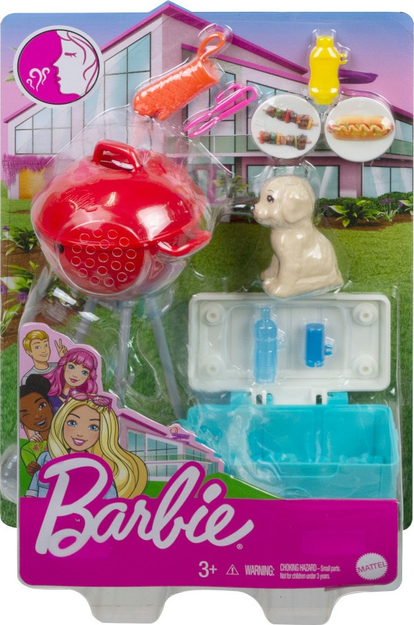Mattel Barbie Έπιπλα Μπάρμπεκιου (GRG76) 4 Mattel Barbie Έπιπλα Μπάρμπεκιου (GRG76) - Image 2