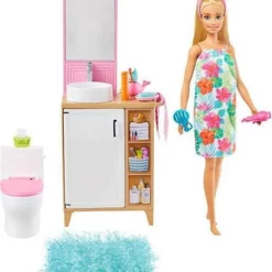 Mattel Barbie Δωμάτιο Με Κούκλα Μπάνιο (GRG87)