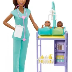 Mattel Barbie Σετ Επαγγέλματα Με Παιδάκια Και Ζωάκια Γιατρός (GKH24) -Μικρόκοσμος κοριτσιών Κατάστημα 698479 1
